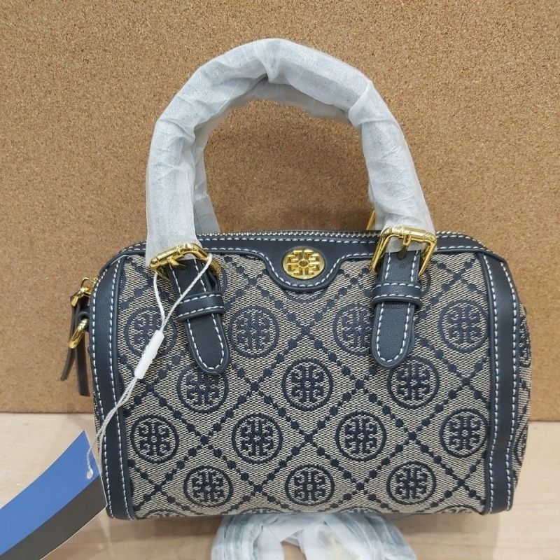 品牌I.T枕頭包花紋藍色手提斜背包，老花保齡球包，全新品，實物實拍！另有琴譜包