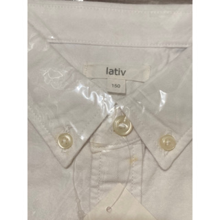🌳全新 微瑕疵🌳 LATIV 150cm 100% 純棉 白色 長袖襯衫