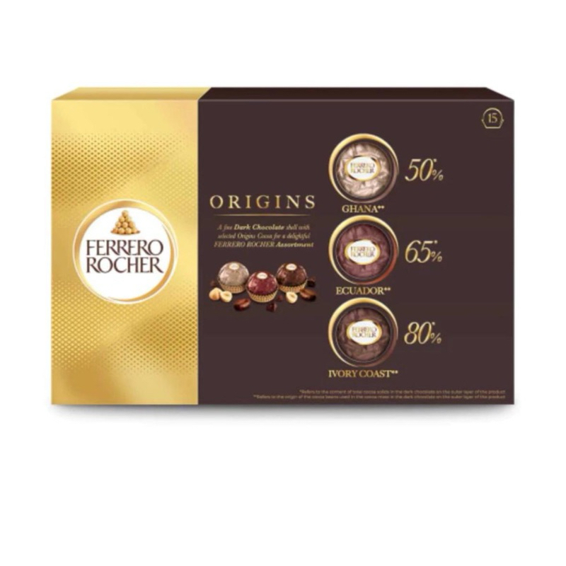現貨 在台寄出 德國 FERRERO費列羅 金莎ORIGINS 15顆禮盒（三種巧克力朗莎）