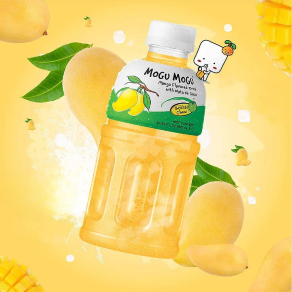 【咕嚕雞】泰國 MOGU MOGU  椰果風味飲料 320ml 芒果風味 摩咕摩咕 椰果飲料 果汁 芒果