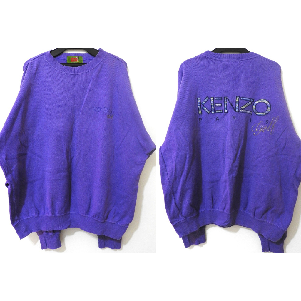 【古著尋寶B】日本製🔵KENZO 長袖T恤🔵L號 紫色 刺繡 品牌 名牌 精品 潮流 潮牌 上衣 日系 男生 男裝