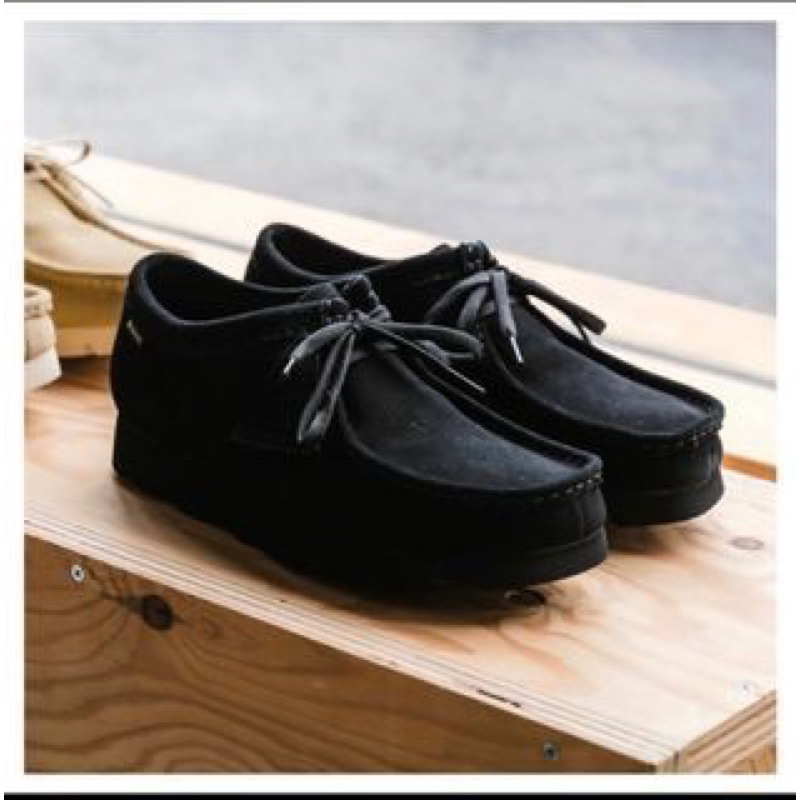 Clarks Wallabee Black Suede GORE-TEX 女款 黑色 23CM (US6)