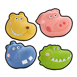 Q-MONSTER 扁扁動物頭家族發聲玩具 寵物乳膠玩具 - 艾爾發寵物 Alphapetstw