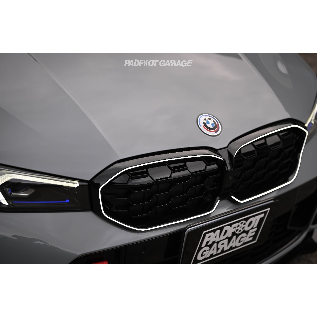 BMW G21LCI G20LCI 升級新款環形發光水箱罩 鼻頭 高亮黑水箱罩 網狀黑鼻頭 滿天星