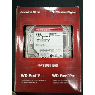 WD 威騰【紅標Plus】6TB 3.5吋 NAS硬碟(WD60EFZX)