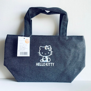 サンリオ｜Sanrio 日本三麗鷗 井藤繊維 トートHello Kitty 亮粉丹寧 托特包 炫彩銀色 凱蒂貓 日本製
