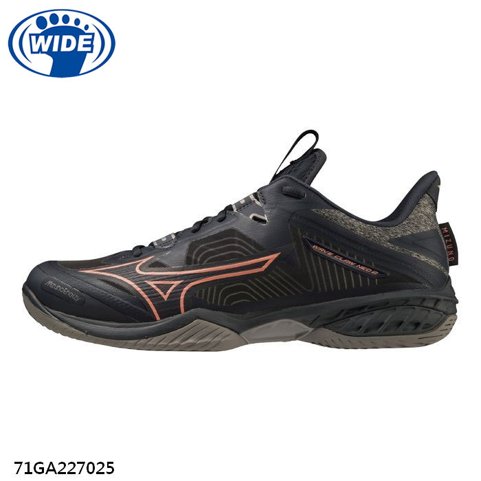 [齊力體育用品]Mizuno美津濃 WAVE CLAW NEO 2 黑粉 羽球鞋(71GA227025)