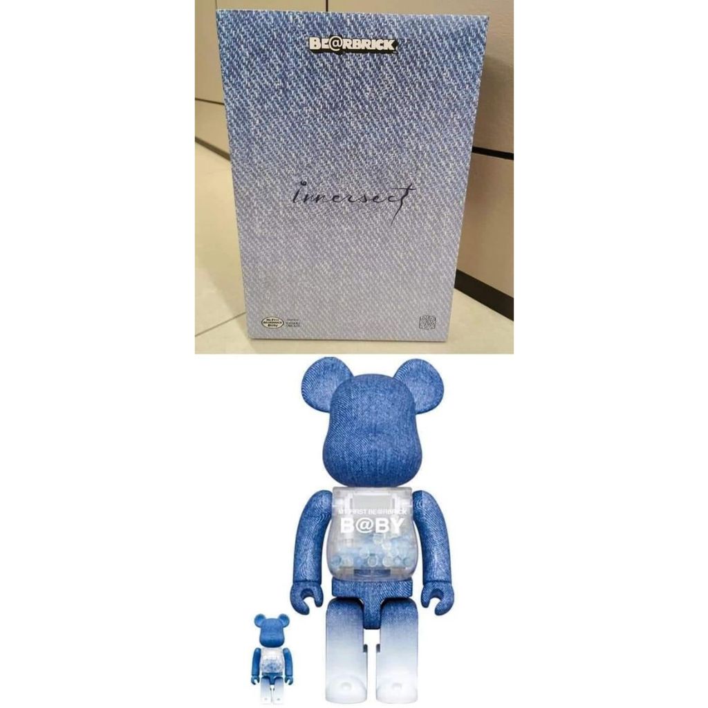 全新未拆 MY FIRST BE@RBRICK B@BY INNERSECT 2021 400%+100% 丹寧牛仔千秋