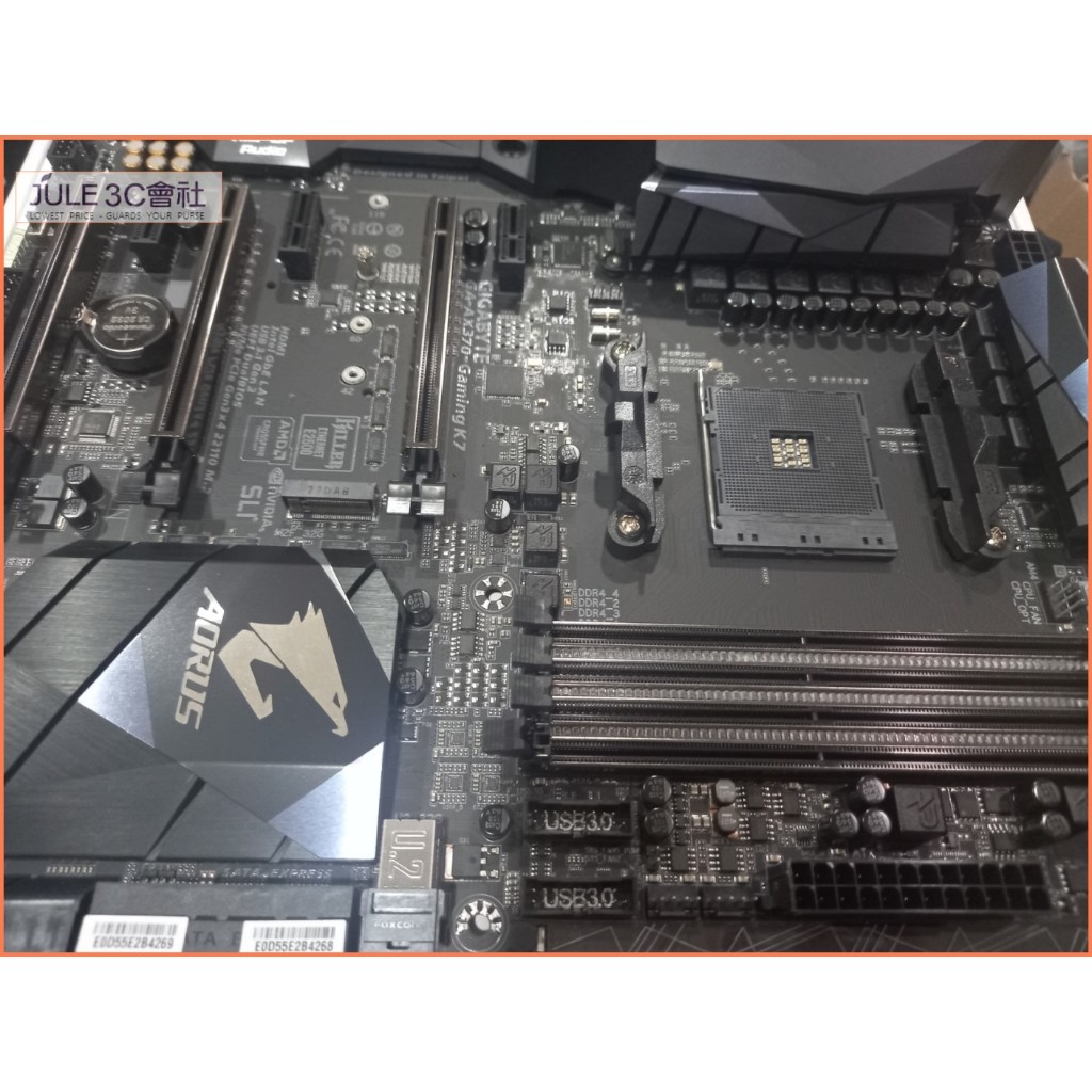 JULE 3C會社-技嘉 AX370 Gaming K7 X370/Ryzen全系列/D4/電競/庫存/AM4 主機板