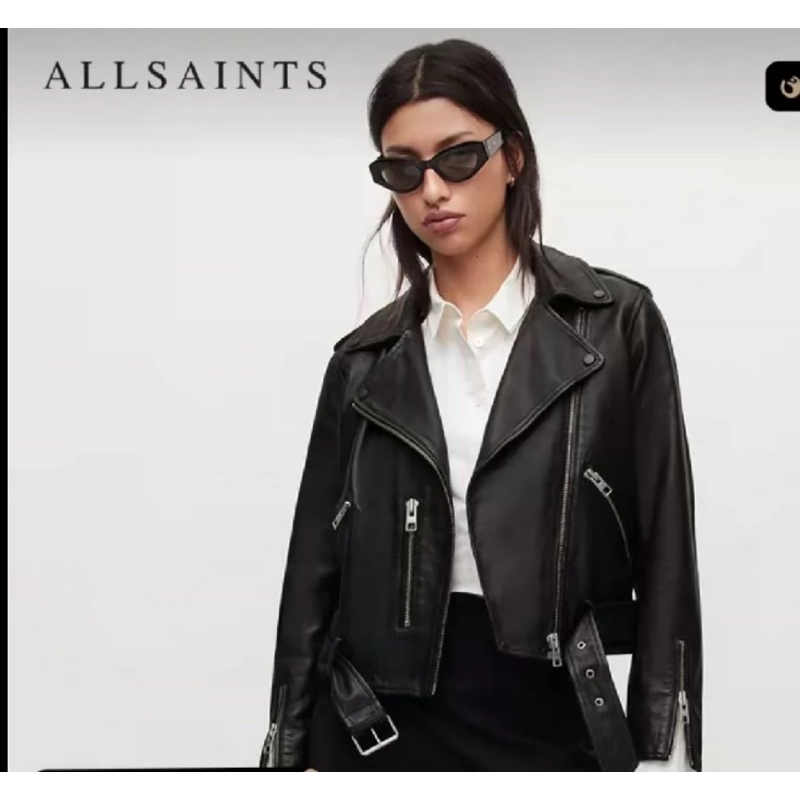 英國allsaints 女用皮衣balfern