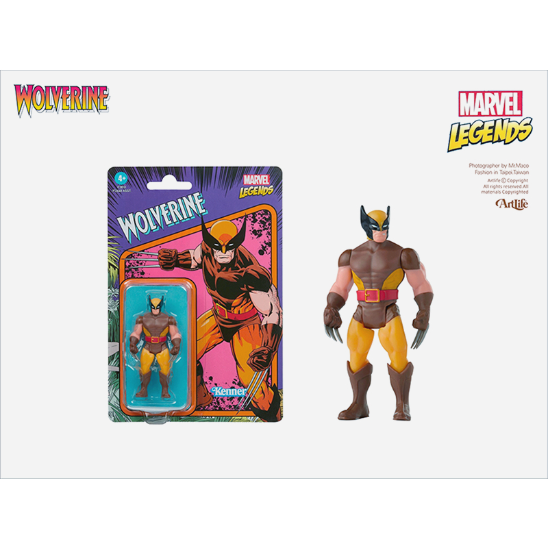 ArtLife ㊁ HASBRO KENNER MARVEL Legends Wolverine 漫威 漫畫吊卡 金鋼狼