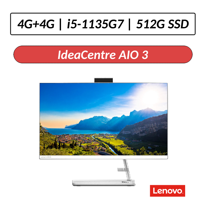 [拆封福利品] Lenovo IdeaCentre AIO 3 23.8吋/i5-1135G7/512G SSD/W10