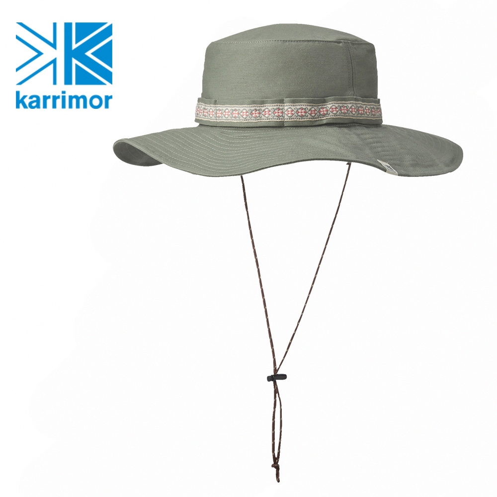 【Karrimor】日本製 原廠貨 中性 Safari Hat 抗ＵＶ圓盤帽/運動/生活/旅行 軍綠