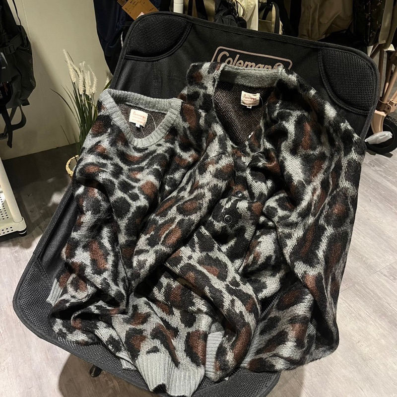 *Mars*台北京站 現貨 FREAK'S STORE Pattern Loose Cardigan 灰豹紋 針織 毛衣