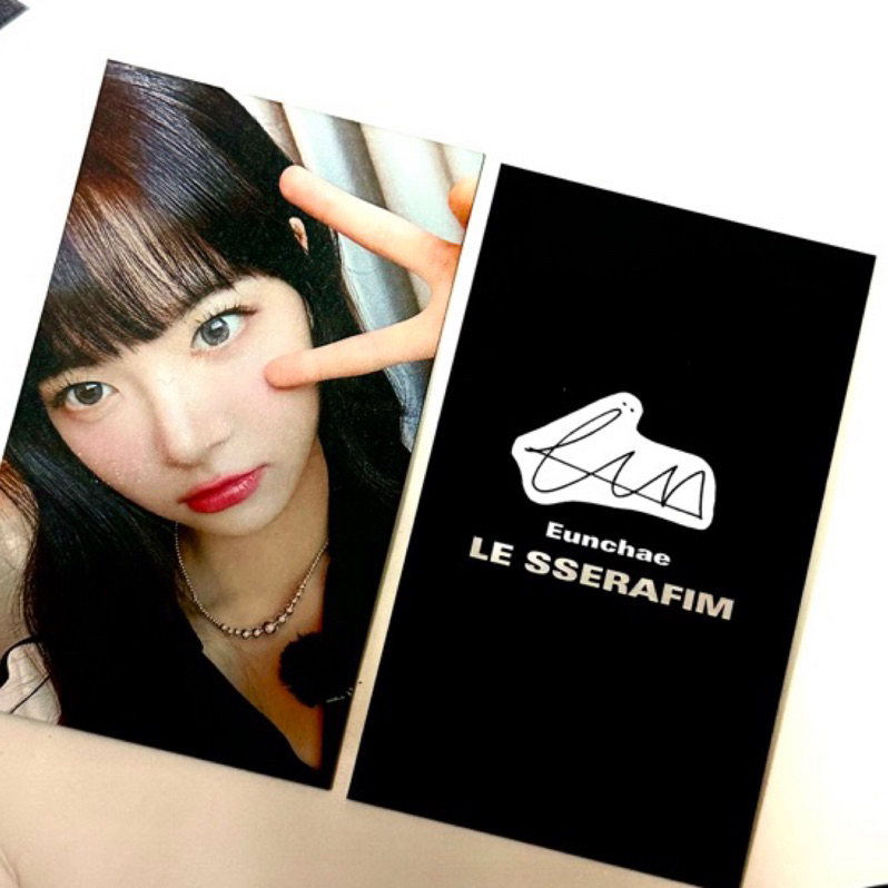 𝟗𝟕‘𝒔𝒉𝒐𝒑📀 LE SSERAFIM 恩採小卡 洪恩採 LE SSERAFIM 飯制小卡/自印卡 雙面簽印小卡