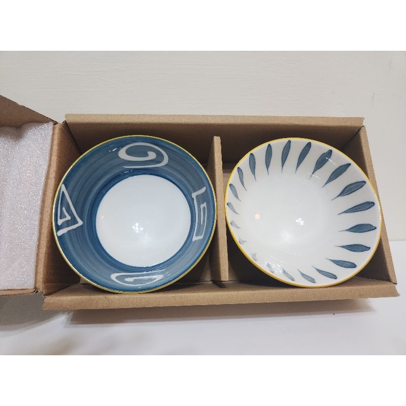 全新盒裝 日式簡約瓷碗 蜂巢格設計 4.5吋 2入一組 質感餐具 居家生活 華新麗華股東會紀念品