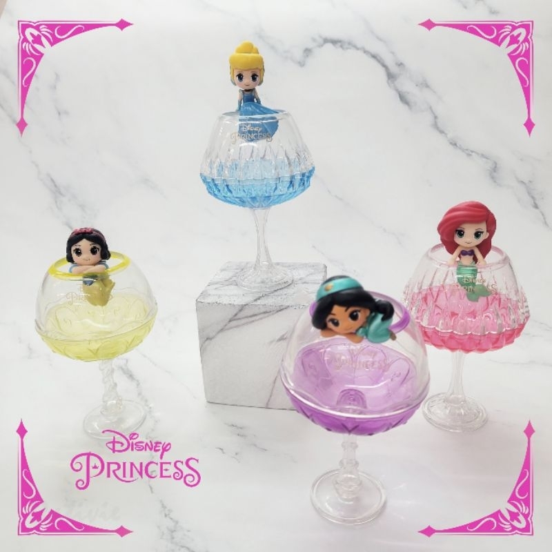 迪士尼公主系列 酒杯杯緣子-扭蛋 正版授權
