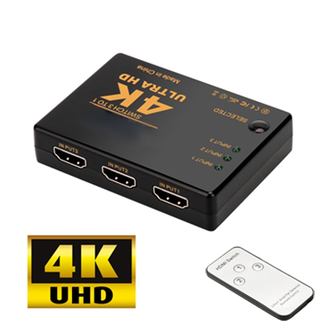 [現貨] 標準4K2K HDMI 3進1出切換器-93C 機上盒切換 螢幕切換器 hdmi 切換器 三進一出 附遙控器