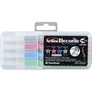 日本 Shachihata Artline Decorite 圓頭 螢光水板筆4入/珠光系列
