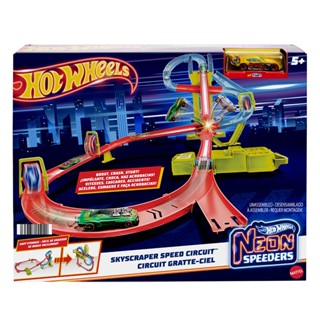 Mattel 風火輪霓虹系列-高樓大廈急速環帶遊戲組(附加速器) Hot Wheels 風火輪