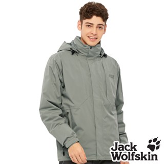 【jack wolfskin飛狼】男 air wolf 保暖兩件式防風防水透氣羽絨外套 衝鋒衣『糧草綠』