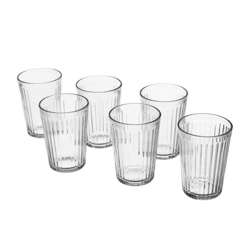 轉售 IKEA購入 6入水杯組 VARDAGEN玻璃杯 200ml 強化玻璃 茶杯 啤酒杯 小水杯 漱口杯