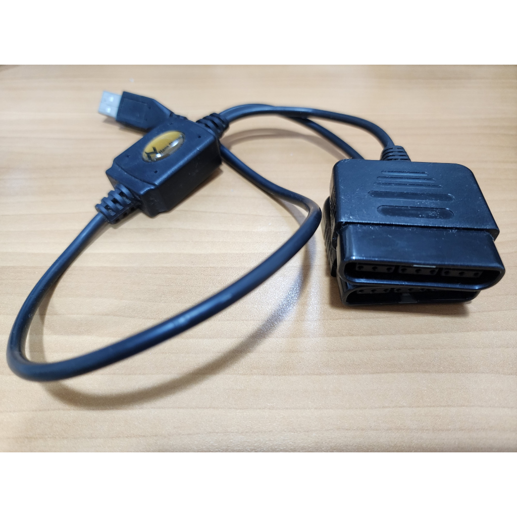 廉售 二手 PS PS2轉USB 連接線 遊戲手柄連接線 PS2手把 USB 轉接線 轉 PC 手把轉換器