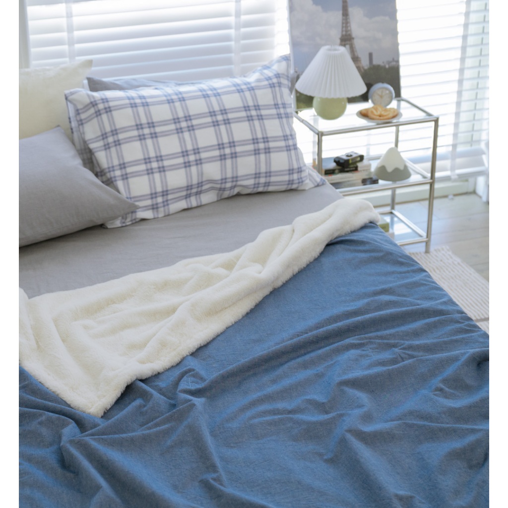 翔仔居家 奶油Q絨輕盈毯 暖被毯 冷氣毯 毯子 被毯 毛毯 露營毯 水洗長絨棉 水洗棉 水洗被
