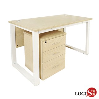 LOGIS 白無印歐風120CM書桌 辦公桌 工作桌 LS-082W 抽屜櫃 LS-082WQX