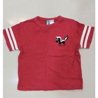二手男童GYMBOREE健寶園紅色鼬鼠數字14短袖上衣T恤2T