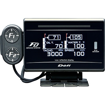 DEFI ADVANCE FD 多功能顯示器 本體＋控制器渦輪壓力、油壓、油溫、水溫 SENSOR