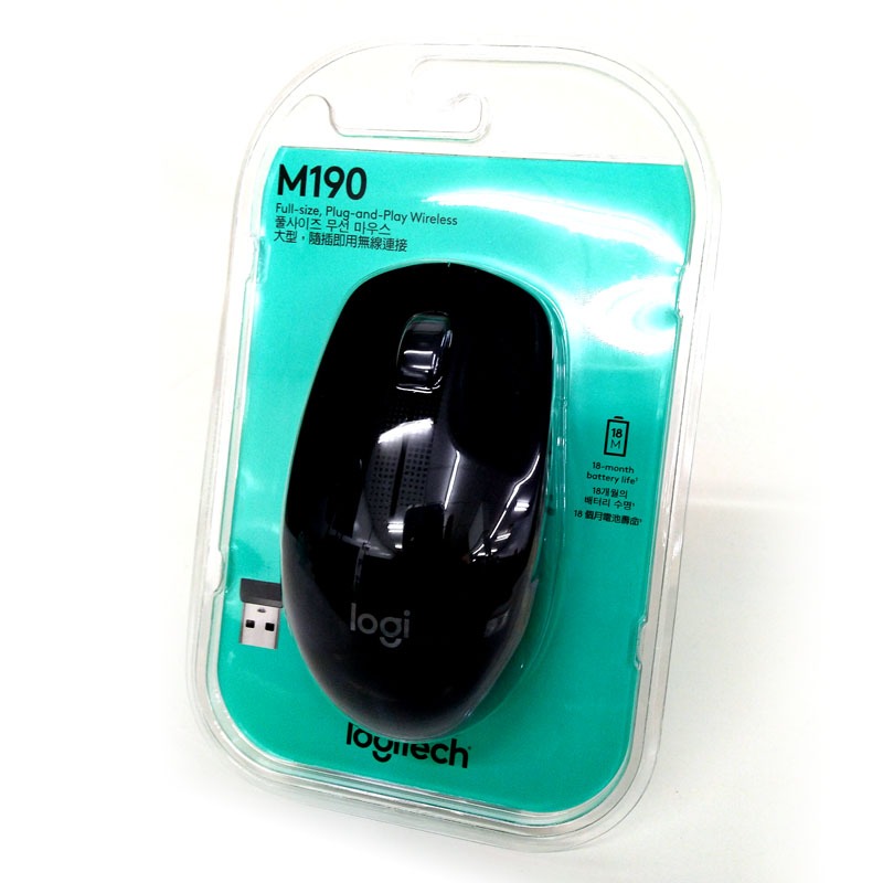 【MR3C】全新台灣公司貨 含稅附發票 Logitech 羅技 M190 無線光學滑鼠 黑色