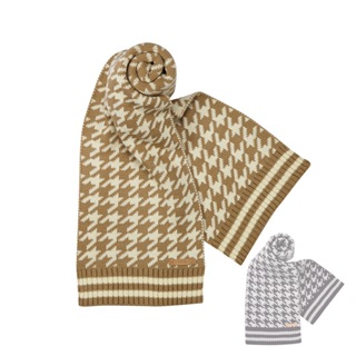 ATUNAS保暖圍巾(保暖/休閒旅遊/冬裝配件/禦寒衣物/千鳥格/冬季穿搭)