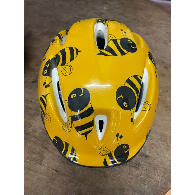 二手 ADISI 兒童自行車安全帽 頭盔 檢驗合格 可調整 黃色