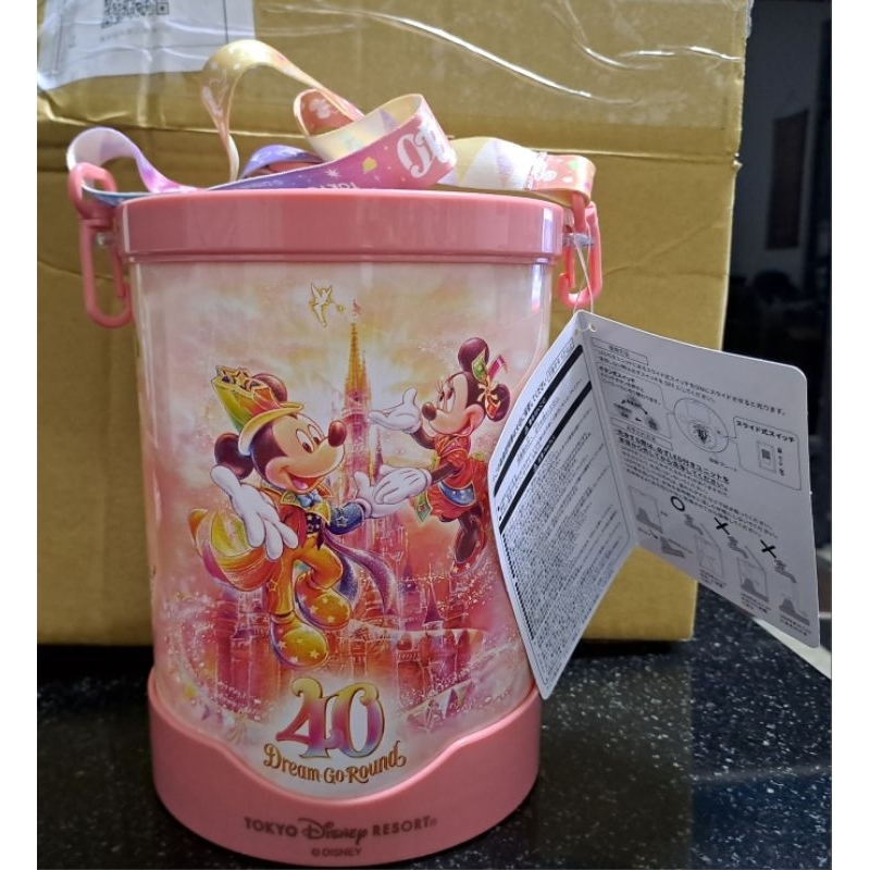 日本東京迪士尼40週年限定米奇爆米花桶