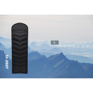 Qtace 睡袋 羽絨睡袋 SUPREME極 350g 全黑 S1-3507 極系列 露營睡袋 居家 登山