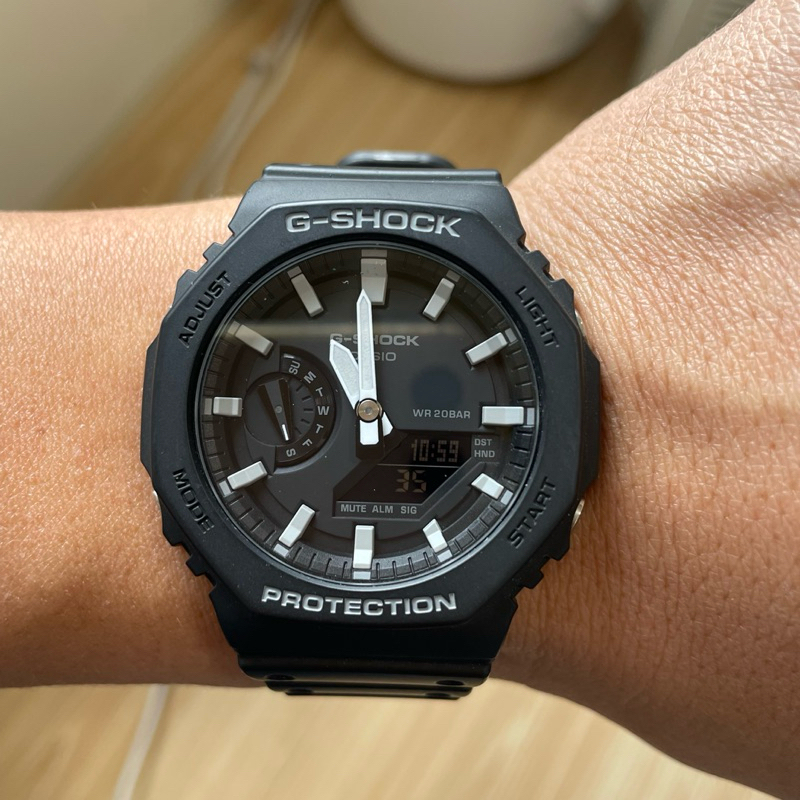 Casio GA-2100-1A 二手 黑白 經銷商認證 9.9成新 卡西歐 G-SHOCK 農家橡樹