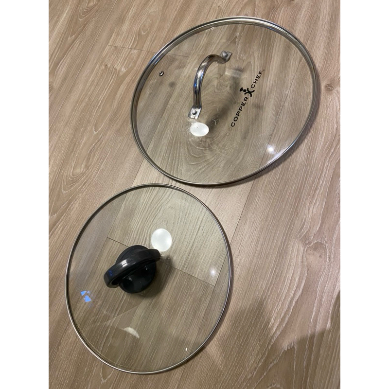 兩個品牌玻璃鍋蓋 近全新31cm &amp;27cm