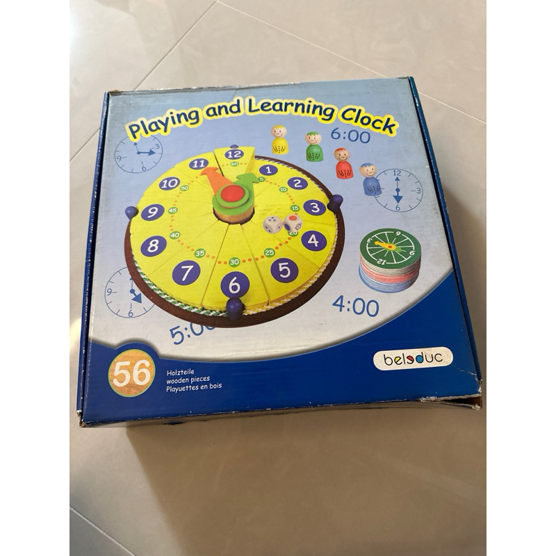 Beleduc 木作益智時鐘玩具 （Playing and Learning Clovk）