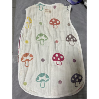 [二手］日本製 Hoppetta 六層紗 蘑菇防踢背心（0~3歲）