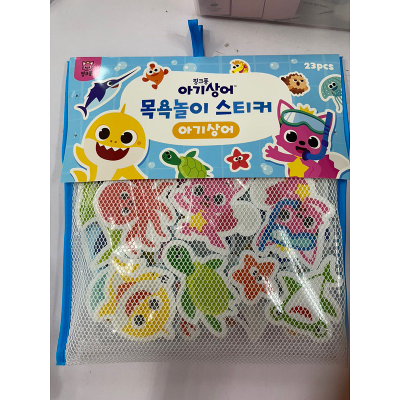 「TD童趣選物」韓國代購碰碰狐 Pinkfong 鯊魚家族 Baby Shark 洗澡玩具浴室貼