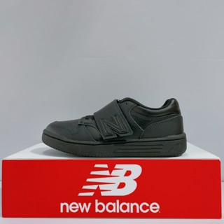 New Balance 480 中童 黑色 皮革 寬楦 魔鬼氈 運動 小白鞋 休閒鞋 PHB4803B