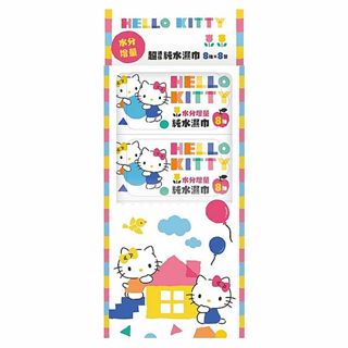 Hello Kitty 純水柔濕巾超迷你隨身包(水分增量)8抽x8包【小三美日】空運禁送 DS019235