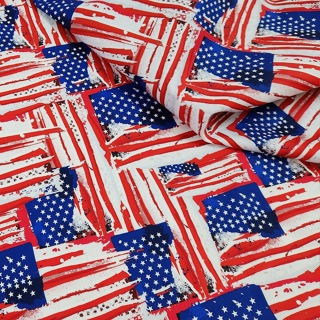 [揪愛玩布] 美國國旗 數位平織中薄棉布 適用於文創手作商品、衣褲、抱枕、桌巾、圍兜、布料、拼布