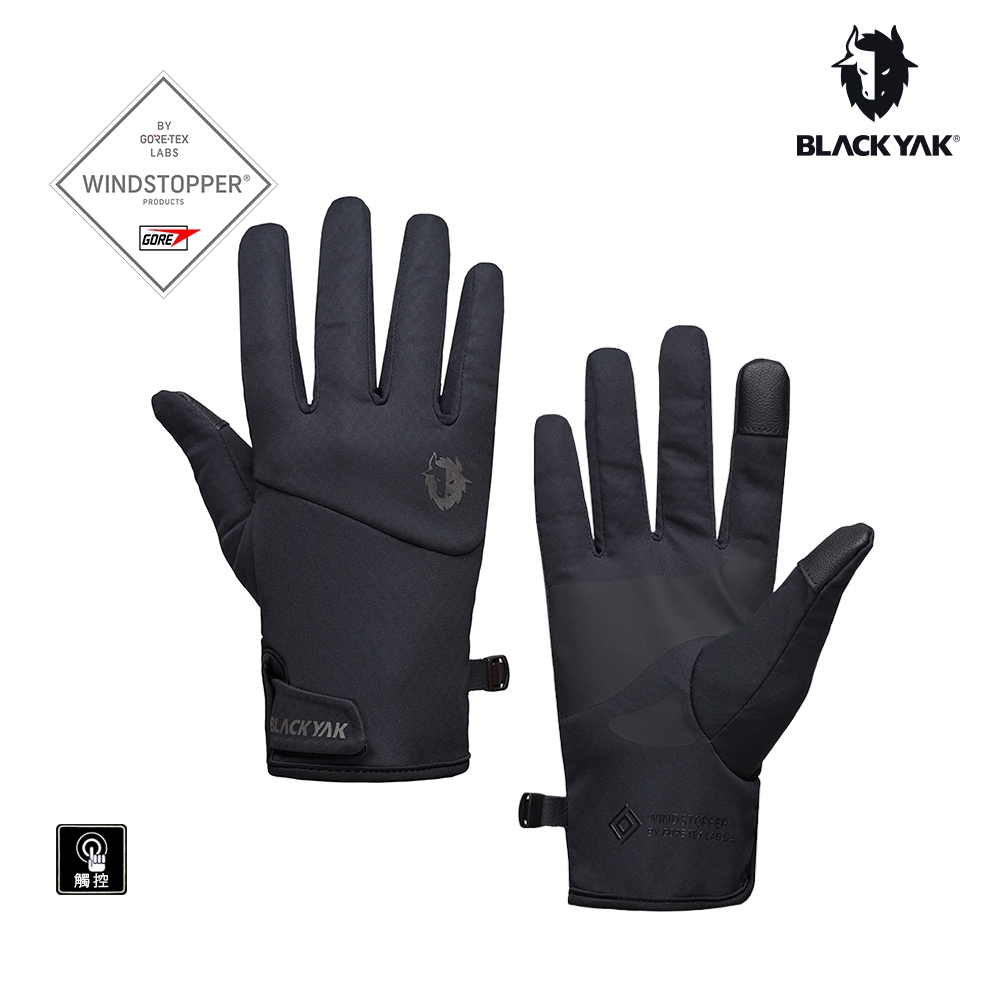 【BLACKYAK】TUNDRA WSP防風手套(黑色)-防風/觸控/矽膠防滑|CB2NAN02|2BYGVF3903