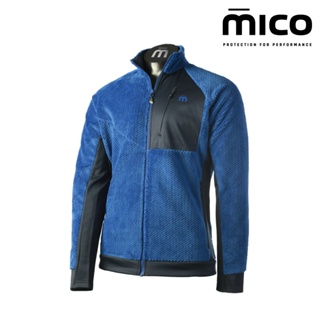 MICO 男 THERMO 胸前口袋保暖絨毛外套 MA0730 【082藍-黑】/ 舒適透氣 戶外機能