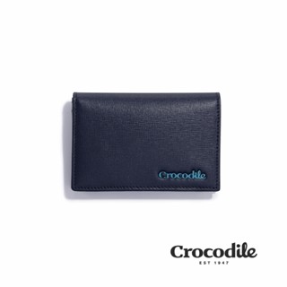 Crocodile 鱷魚皮件 名片夾 真皮名片夾 3卡夾 Oxford系列-0103-11106-黑藍兩色