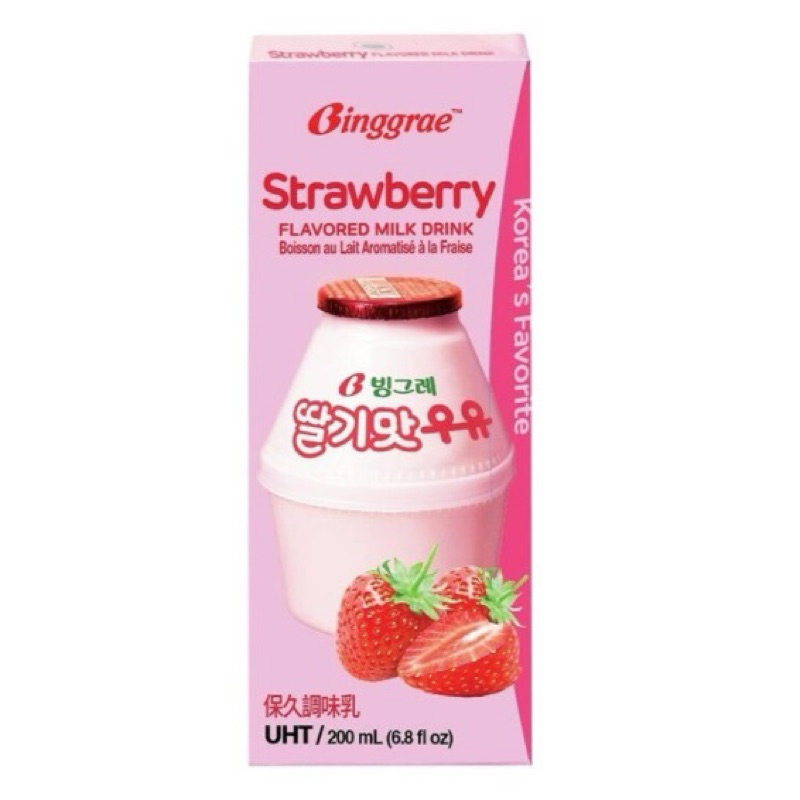 【好市多代購】Binggrae草莓牛奶(保久調味乳)好200ml