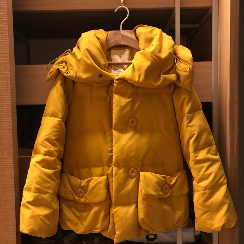 日本購回 黃色羽絨外套