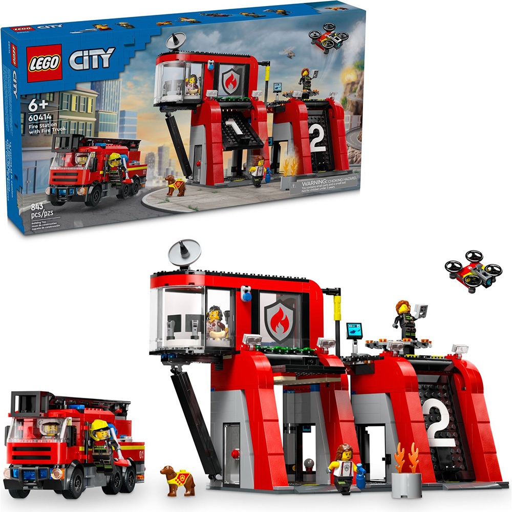 LEGO樂高 LT60414 City 城市系列 - 消防局和消防車